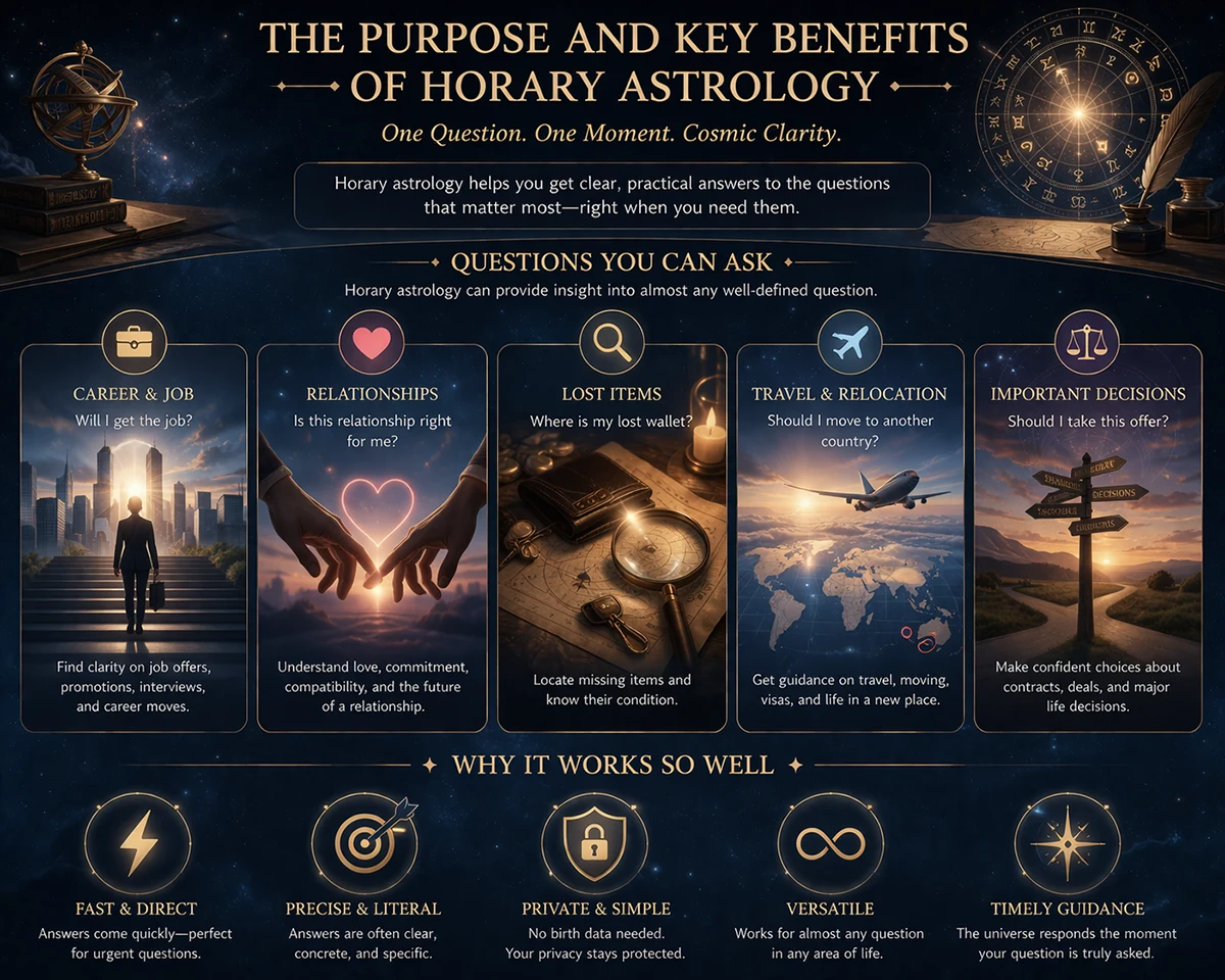 Purpose and Key Benefits of Horary Astrology