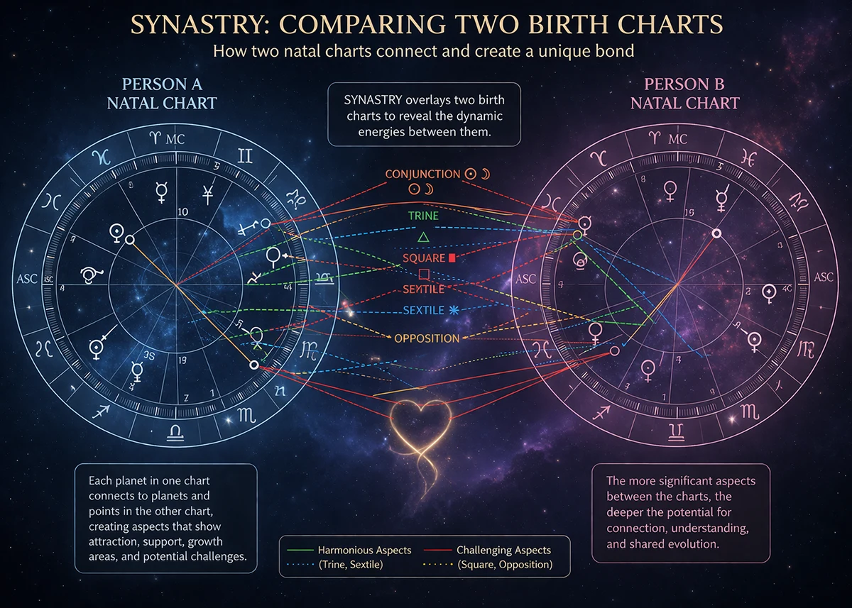 Synastry: Comparing Two Birth Charts